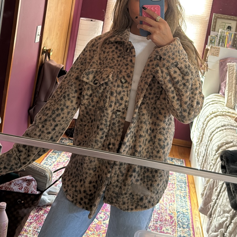 Abercrombie Thick Sherpa Button Down